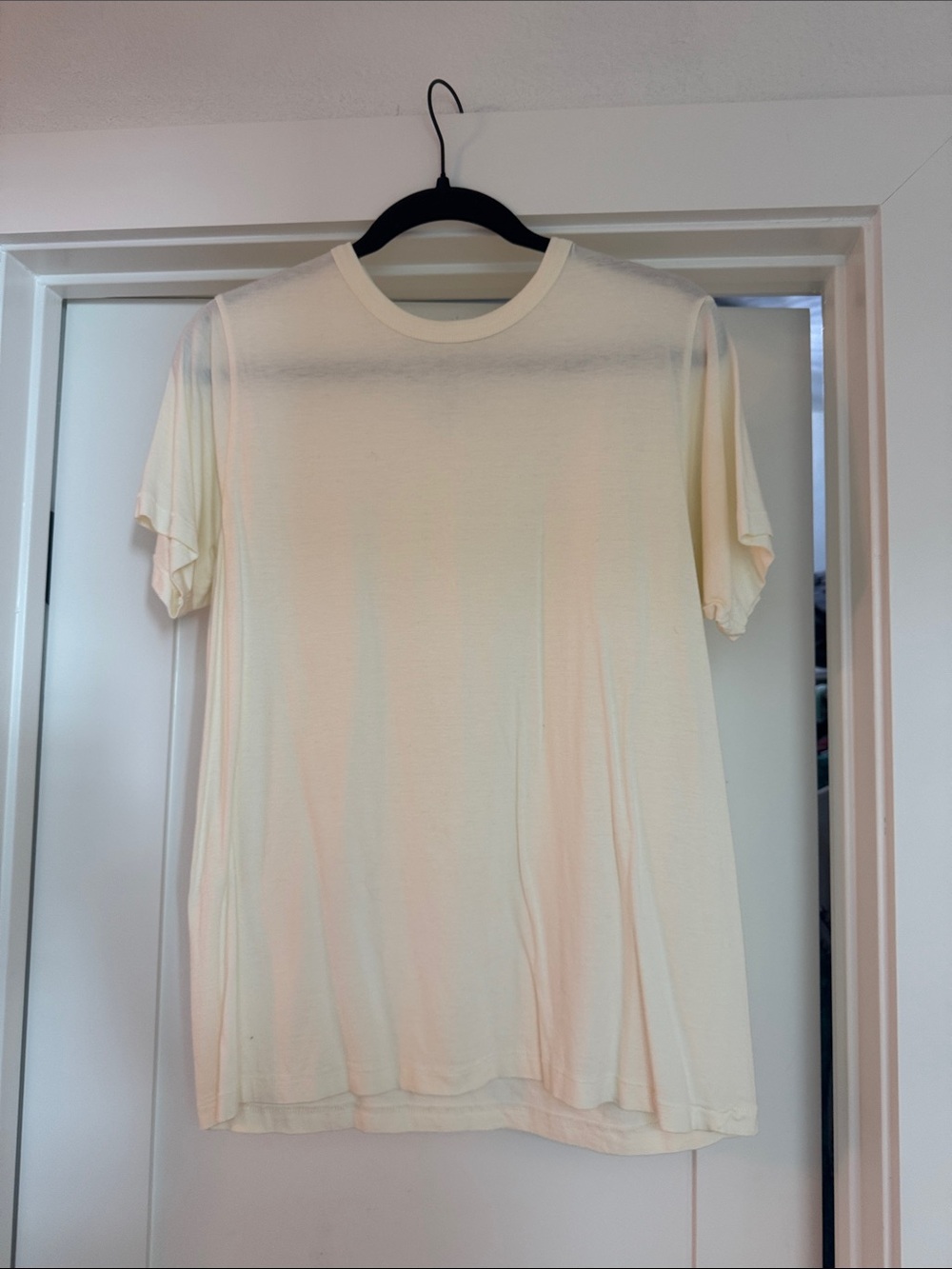 Anine Bing Cream Crewneck T-Shirt